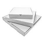 Plain Corrugated White Pizza Box (14"x14"x2")