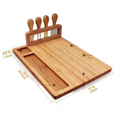 Bamboo Cheese Cutting Board Set