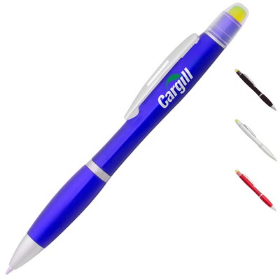 Combo Highlighter Pen w/ Custom Logo Twist Action Pens