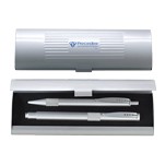 Metal Double Pen Set with Apollo-I Brass Ballpoint & Brass Rollerball