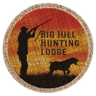 4" Round Sublimatable Burlap Coaster