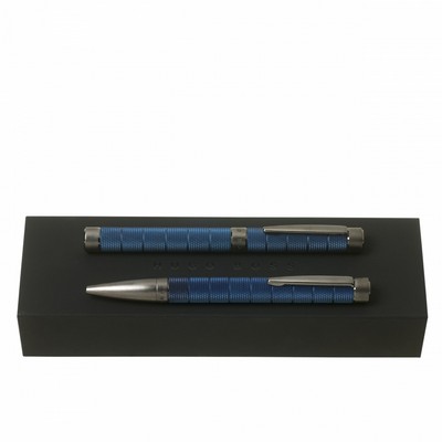 Set Pillar Blue (ballpoint pen & rollerball pen)