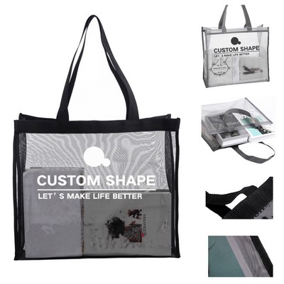 Mesh Lining Beach Tote Bag