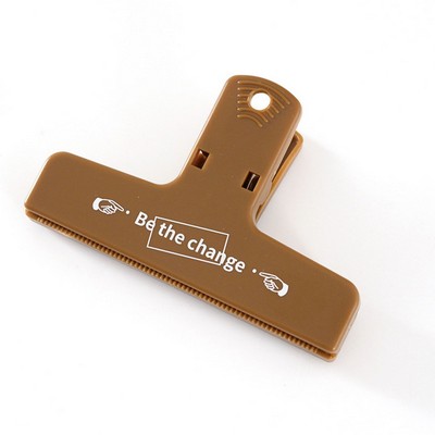 Brown Plastic Magnetic Kitchen Storage Clip