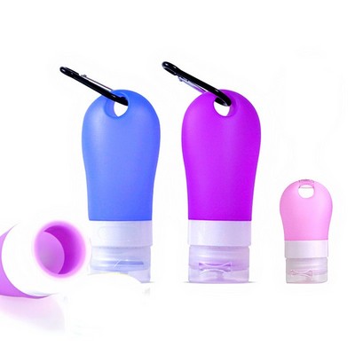 Silicone Makeup Packing Container Bottle with Carabiners