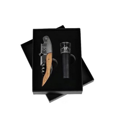 Wine Opener and Stopper Gift Set