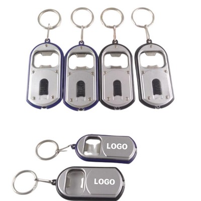 LED Flashlight Keychain With Bottle Opener