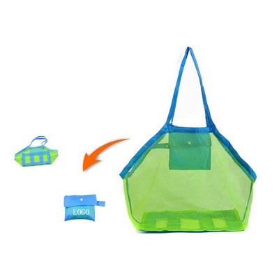 Portable Foldable Beach Mesh Tote Bag