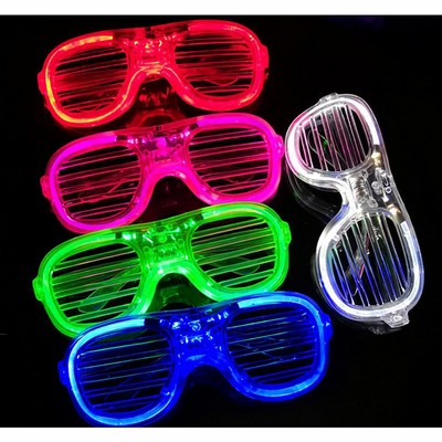 LED Shutter Shades Blind Eye Glasses