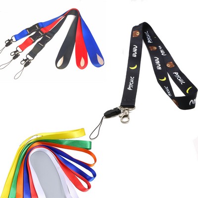 Solid Color Polyester Lanyard