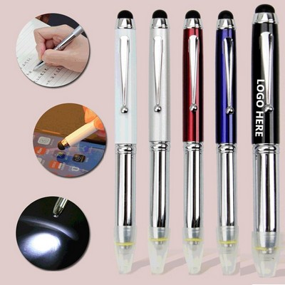 4.72" 3-in-1 Touch Screen Pen w/LED Light