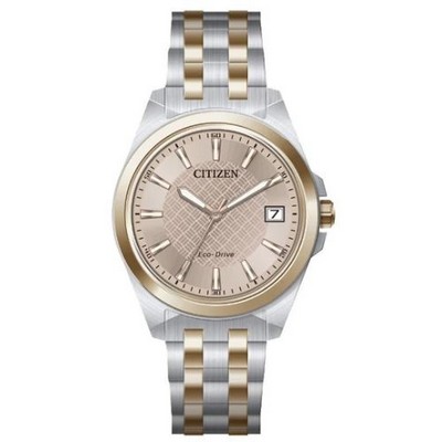 Citizen® Ladies Corso Eco-Drive® Two-Tone Rose Gold Stainless Steel Bracelet Watch