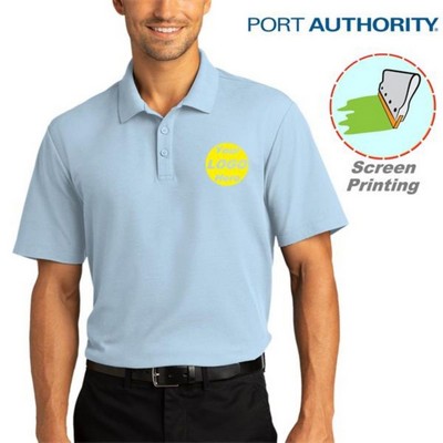 Port Authority SuperPro React Polo w/ Screen Print 5 oz.