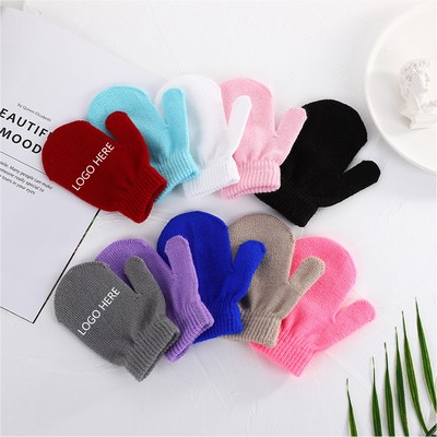 Kids Winter Warm Knitted Gloves