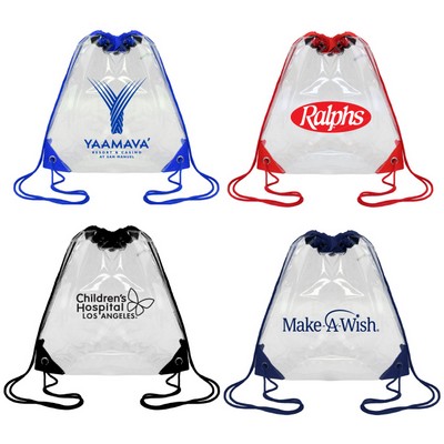 Clear Stadium Security Compliant Drawstring Bag