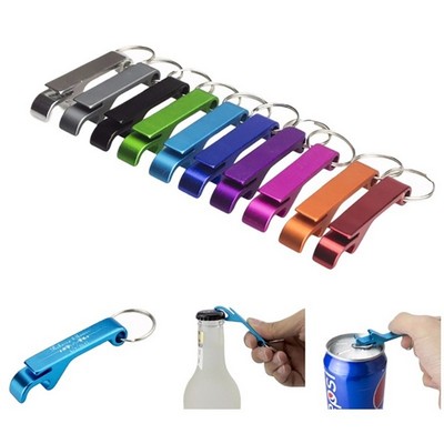 Aluminum Bottle Opener with Key Ring