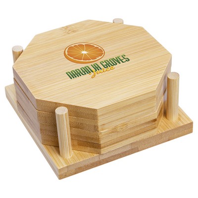 Bamboo 4-Piece Coaster Set