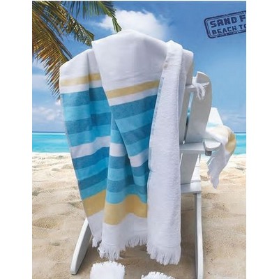 Assorted Turquoise/White Traditional Turkish Peshtemals Towels (36"x70")