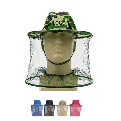 Outdoor Sun Protection Hats with Mosquito Head Net