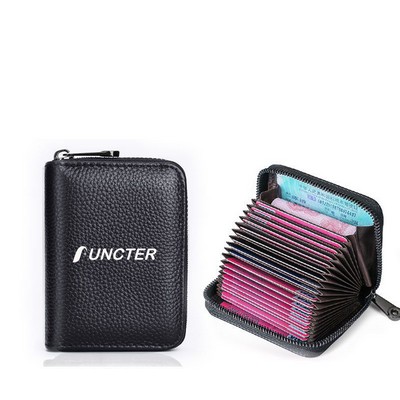 Men's All-in-One Organ Bag Multi-Card Card Holder, Ladies Zipper Wallet ( 18 cards slots)