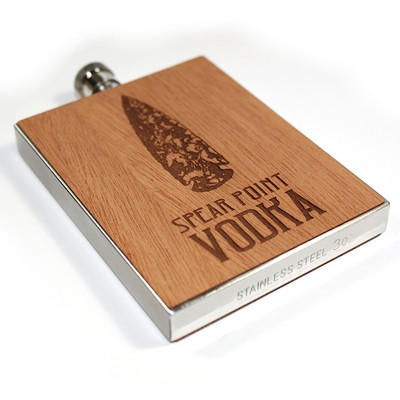 3 Oz. Wooden Hip Flask (YAKIMA)