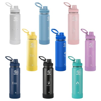 Takeya® 24 Oz. Standard Water Bottle w/Actives Insulated Spout Lid™ (Laser)