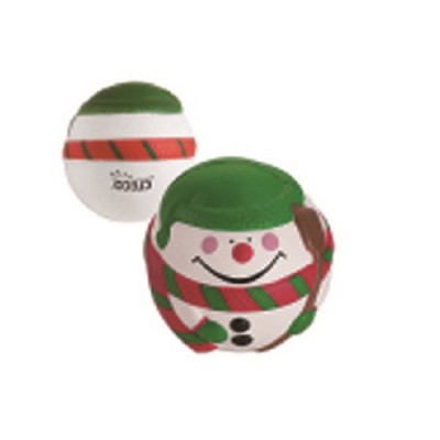 PU Spherical Snowman Stress Ball