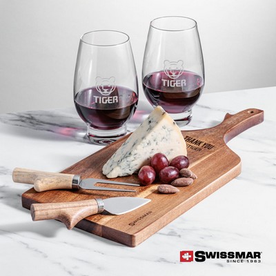 Swissmar® Paddle Board & 2 Glenarden Stemless Wine