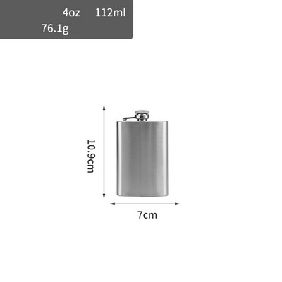 Medium Tube 4 OZ Stainless Steel Flask Women Whiskey Flask