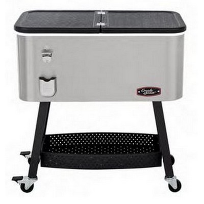 Keg Products Silver 80 Quart Portable Rolling Cooler