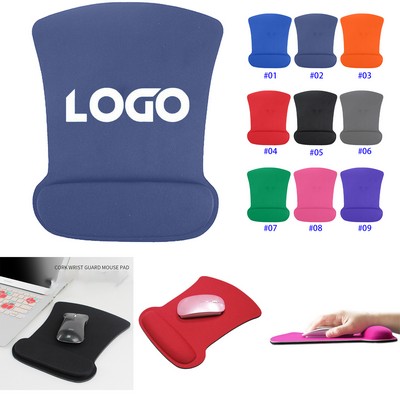 Rectangular Gel Computer Mouse Pad with Wrist Support Rest