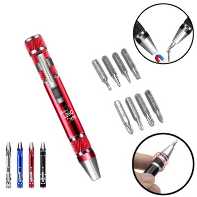 8-in-1 Multi-function Aluminum Pen Tool Kit for Electronics Repair