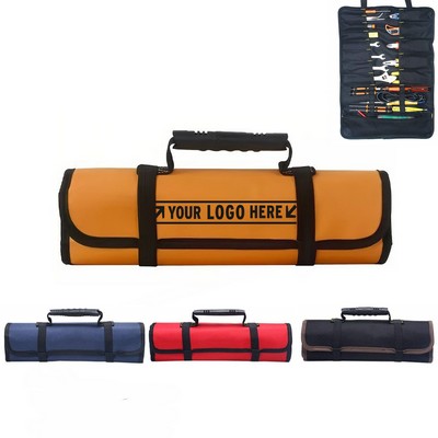 600D Oxford Roll Up Tool Bag with 22 Pockets