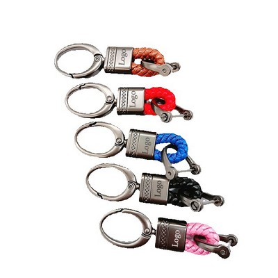 Braided Woven Rope Rings KeyChain