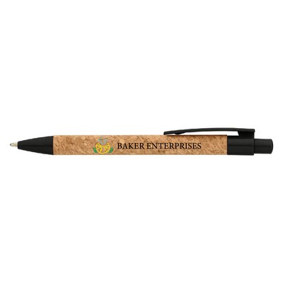 Fiji Cork Wheat Plastic Pen (Full Color Imprint)