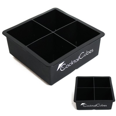 Custom 4 Cavities Square Ice Cube Trays