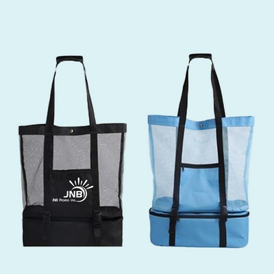 Convertible Tote Bag with Insulated Cooling Compartment