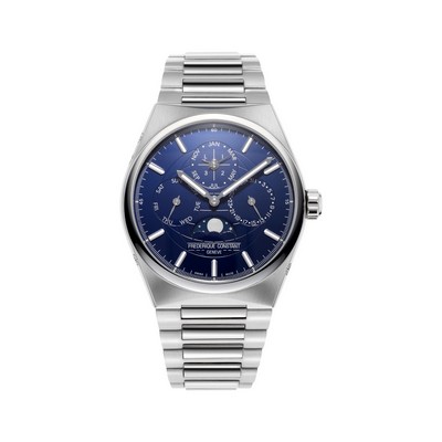 Frederique Constant® Men's Highlife Perpetual Calendar Stainless Steel Watch w/Blue Dial