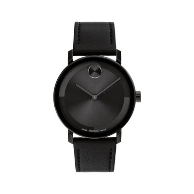 Movado Bold Evolution 2.0 Gentlemen's Black IP Watch w/Leather Strap