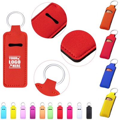 Portable Lipstick Sleeve Key Chain