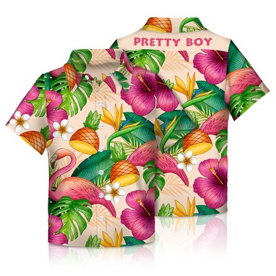 Full Color Dye Sublimation Hawaiian Shirt-Youth Size