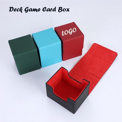 Pu Leather Deck Game Card Box Magnetic Card Game Box Case