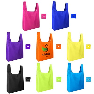 Reusable Grocery Bags Foldaway Tote Bag With Pouch