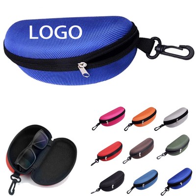 Sunglasses Protect Case With Hook Zipper Hard Shell Box