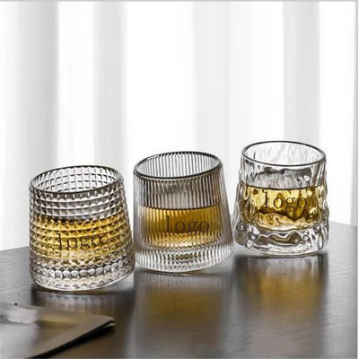 Spinning Tumbler Tree Pattern Whisky Glass Cup