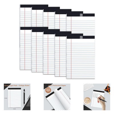 30 Sheets 4 x 6 Inch Legal Pad Notepad - Small Note Pads