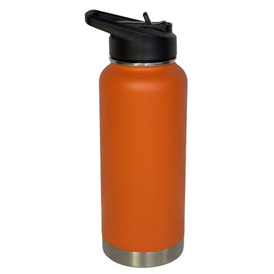 32 Oz. Stainless Double Wall Vacuum Insulated bottle powder coated orange