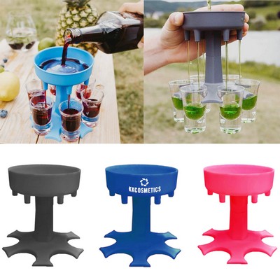 6 Shot Plastic Wine Beer Glass Dispenser Holder