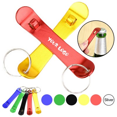 Snowboard Bottle Opener Keychain