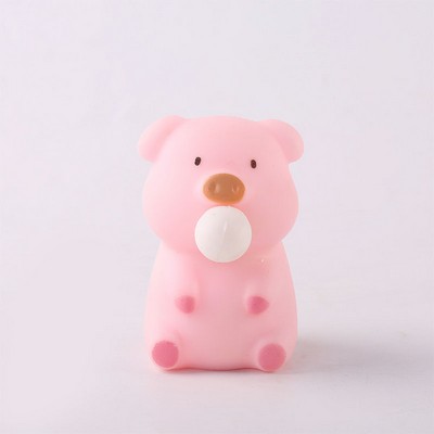 TPR Pink Pig Bubble Stress Ball